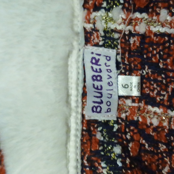 Blueberi Boulevard Girl Red and White Plaid Coat Size 6🔥5$ If You Get Bundle🔥 - Picture 4 of 4